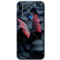 Potkal Hediye Fabrikası Huawei P Smart Z HD Baskılı Kılıf + 9D Tam Ekran Koruyucu - Dark Butterfly