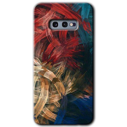 MRCİLETİSİM MRCİLETİSİM Samsung Galaxy S10e Kılıf HD Desen Baskılı Arka Kapak + Temperli Cam - Karma Boyalar