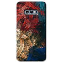 MRCİLETİSİM MRCİLETİSİM Samsung Galaxy S10e Kılıf HD Desen Baskılı Arka Kapak + Temperli Cam - Karma Boyalar