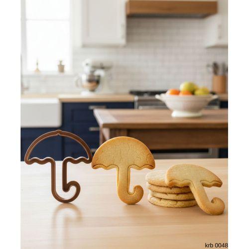 Şemsiye Figürlü Kurabiye Kalıbı ve Hamur Kesici – Şeker Hamuru ve Oyun Hamuru İçin Tek Parça Kalıp