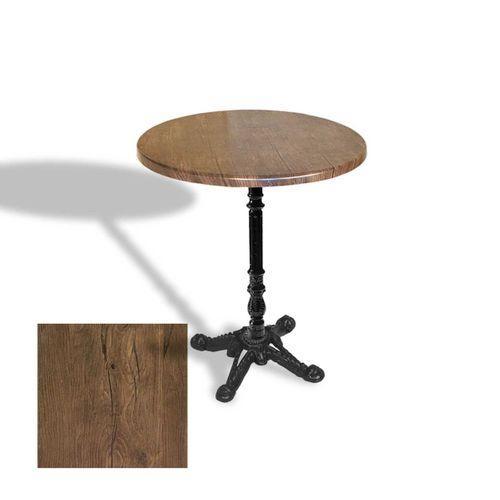 Dockers Çipa 1004 Döküm Ayak Yuvarlak Masa Çap 90cm - (Werzalit, Wermodin ve Allzalit Tabla) - Rustic Dark