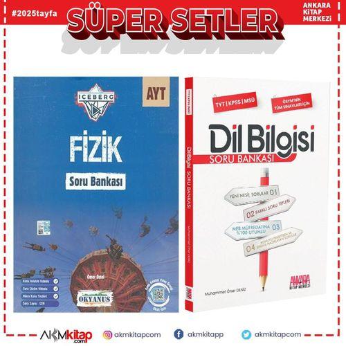 Okyanus AYT Fizik Iceberg ve AKM Dil Bilgisi Soru Bankası Seti 2 Kitap
