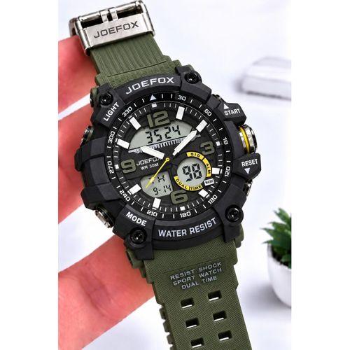 Joefox Digital Ve Analog 2 Yıl Garantili Kronmetre+Takvim+Alarm+Aydınlatma Erkek Kol Saati JOE.S5