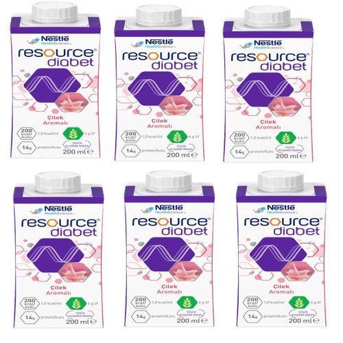 Nestle Resourge Diabet (Diyabet) Çilek Aromalı 200 Ml X 24 Adet