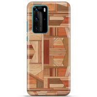 Lopard Huawei P40 Pro Uyumlu Kılıf Wood'X (43) Thin Fit Kılıf Baskılı