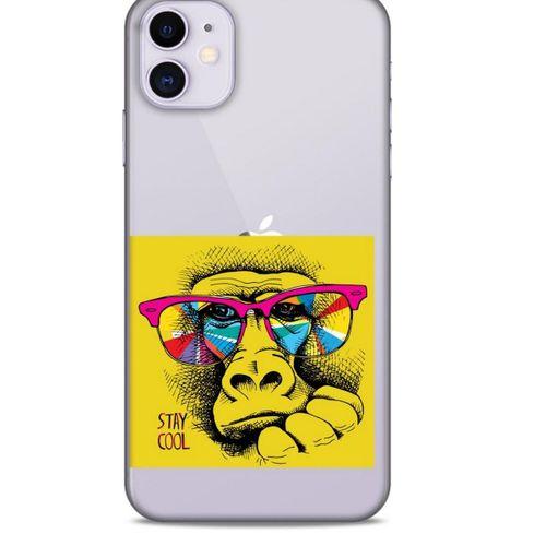 Zoologix (13) Apple iPhone 12 Şeffaf Kılıf Silikon Desenli