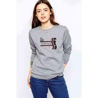 Anime Death Note Baskılı Gri Kadın Sweatshirt