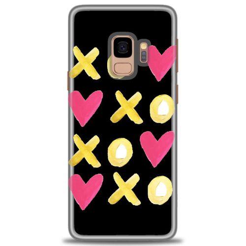 Samsung Galaxy S9 Kılıf HD Baskılı Kılıf - XOXOXO + Tam Ekran Koruyucu