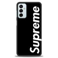 Samsung Galaxy M13 Kılıf HD Baskılı Kılıf - Supreme Siyah + Tam Ekran Koruyucu