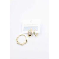 3'lü Yılan Küpe - Altın