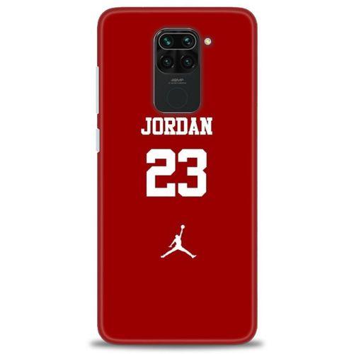 Xiaomi Redmi Note 9 Kılıf HD Baskılı Kılıf - Jordan Kırmızı + Tam Ekran Koruyucu