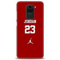 Xiaomi Redmi Note 9 Kılıf HD Baskılı Kılıf - Jordan Kırmızı + Tam Ekran Koruyucu