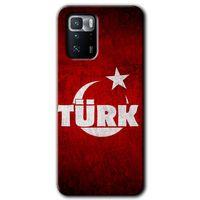 BeRa Aksesuar Poco x3 GT Kılıf Baskılı Kapak - Ayyıldız Türk +Tam Kaplayan Mat Seramik