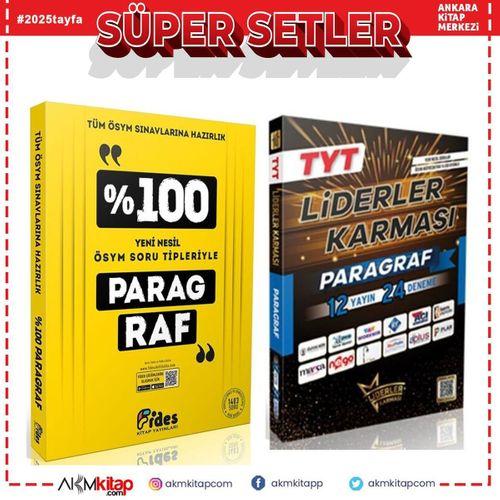 Fides Yayınları % 100 ÖSYM Soru Tipleriyle Paragraf Soru Bankası ve Liderler Paragraf Deneme Seti 2 Kitap