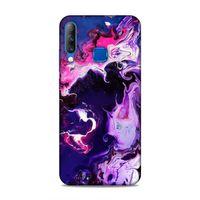 Casper Via F3 Kılıf Mavi Pembe Soyut Arka Kapak Silikon Koruma Full Koruyucu