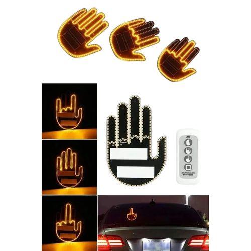 Uzaktan Kumandalı El Orta Parmak Led Araç Camına Özel