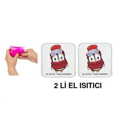 2 Adet Bereli Penguen Cep Sobası,El Isıtıcı,Sıcak Su Torbası Pvc  10X9,5Cm