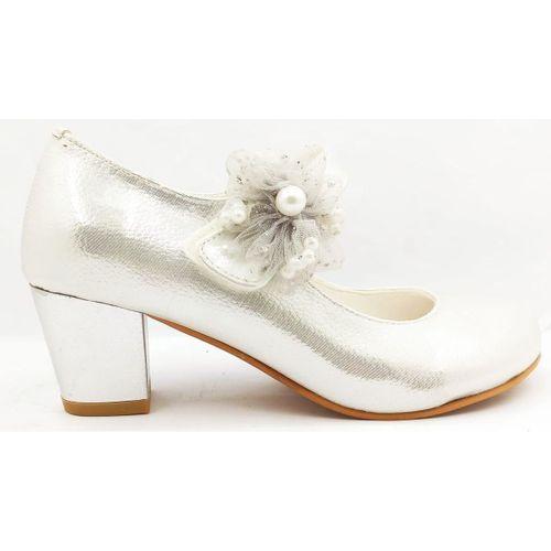Mini Women Gümüş Kız Çocuk Topuklu Abiye Ayakkabı