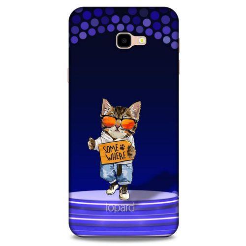 Samsung Galaxy J4 Plus Kılıf FunnyMaX (42) Rugged Armor Kılıf Kedili Mor