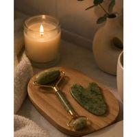 2 Parça Jade Stone Cilt Bakım Seti Şişkinlik Karşıtı Yüz Masajı