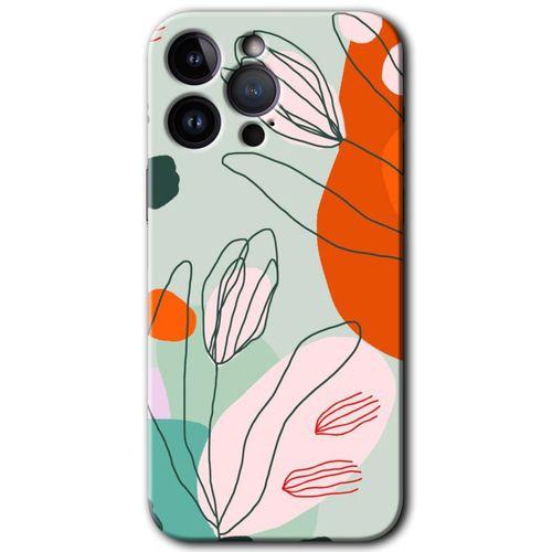 iPhone 14 Pro Max Kılıf HD Desen Baskılı Arka Kapak - Vektör Çiçekler