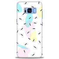 Samsung Galaxy S8 Plus Kılıf HD Baskılı Kılıf - Çubuklar ve Renkler + Tam Ekran Koruyucu