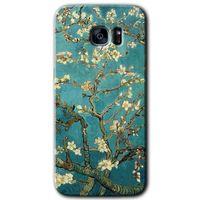Samsung Galaxy S7 Edge HD Baskılı Kılıf + 9D Tam Ekran Koruyucu - Almond Blossom