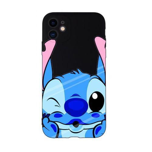iPhone 11 Uyumlu Stitch Desenli Kamera Korumalı Lansman Kılıf Premium Silikonlu