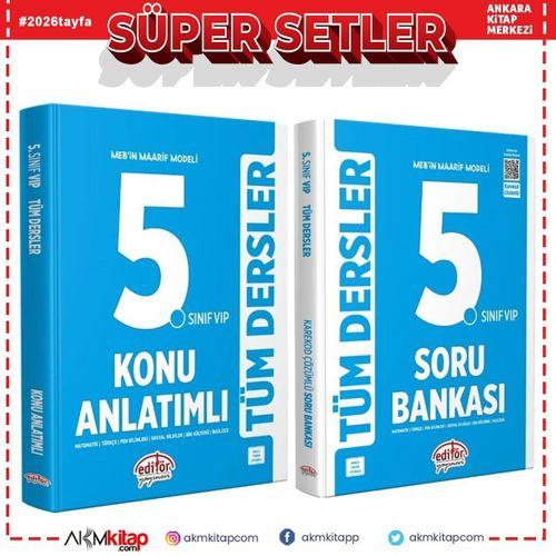 Editör Yayınları 5.Sınıf VİP Tüm Dersler Konu ve Soru Seti 2 Kitap