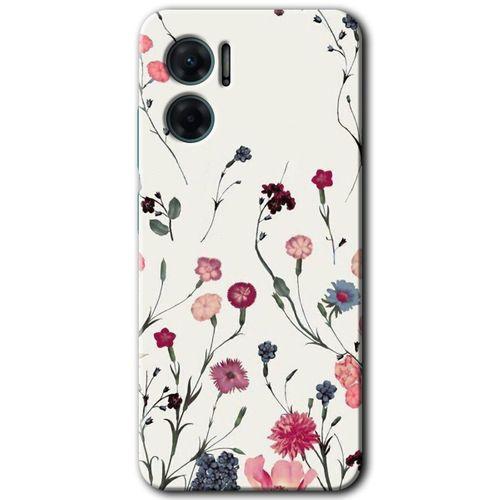 Xiaomi Redmi Note 11E HD Baskılı Kılıf + 9D Tam Ekran Koruyucu - Mat Çiçek