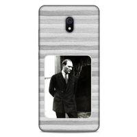 Xiaomi Redmi 8A Kılıf Atatürk (36) Glitter Kılıf Gri Kumlar