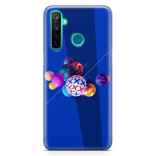 Realme 5 Pro Kılıf 3D Toplar Arka Kapak Koruma Desenli Full Koruyucu