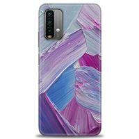 Xiaomi Redmi 9T Kılıf HD Baskılı Kılıf - Purple + Tam Ekran Koruyucu