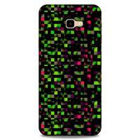 Lopard Samsung Galaxy J4 Plus Uyumlu Kılıf PiXel (25) Antişok Kapak Yeşil Pembe