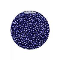 Lacivert Renk 4 mm Yaklaşık 220 adet/20 gram Cam Boncuk Oya Yazma Bileklik ve Kolye