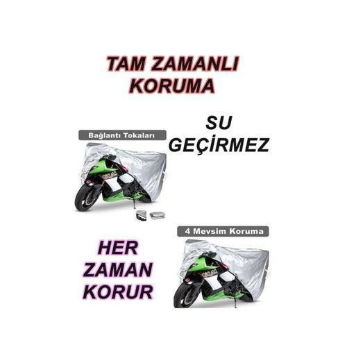 Kanuni Gv 170 Motor Brandası Arka Çanta Uyumlu (bağlant,kilit Uyumlu) 4 Mevsim Koruma Gri
