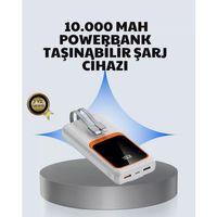 Kompakt 10000 Mah Powerbank – Dijital Göstergeli, Type-c Ve Lightning Uyumlu
