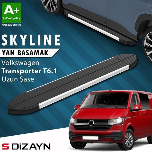 S-Dizayn VW Transporter T6.1 Uzun Şase Skyline Aluminyum Yan Basamak 253 Cm 2019-2024 A+ Kalite