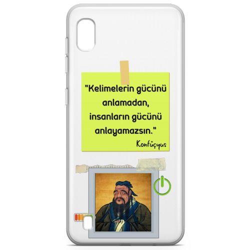 Samsung Galaxy A10 Kılıf Caps Konfucyus Arka Kapak Koruma Desenli Full Koruyucu
