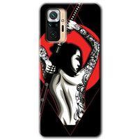 Xiaomi Redmi Note 10 Pro Kılıf Baskılı Arka Kapak - Samurai Girl +Tam Ekran Koruyucu