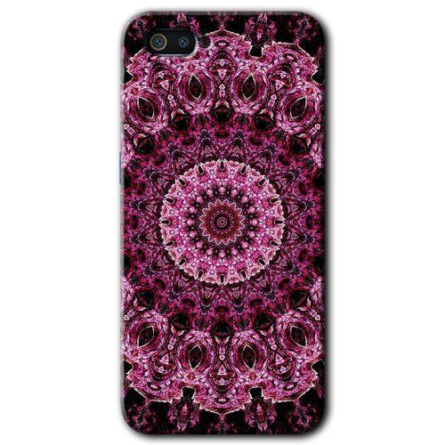 MRCİLETİSİM Realme C2 Kılıf HD Desen Baskılı Arka Kapak + Temperli Cam - Mandala Patterns Kaleidoscope