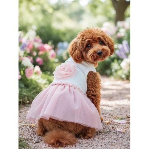 Rosie Pink Tütü Köpek Kıyafeti | PembeTütülü Elbise | Küçük Irk Köpekler İçin