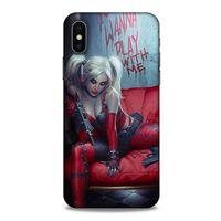 Apple iPhone XS Uyumlu Kılıf Harley Quinn (22) Tam Koruma Kılıfı Kırmızımsı kahverengi