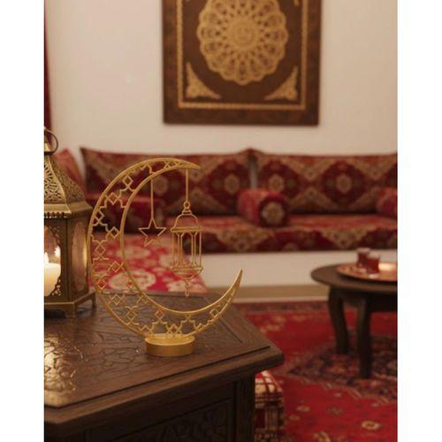 3d Ramazan Dekor Özel Baskı Hilal Yıldız Masa Üstü