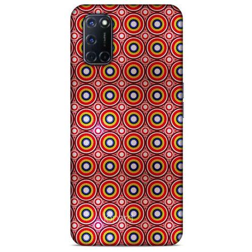 Oppo A72 Kılıf Pastel Renkler (40) Fit Silikon Kılıf Yeşil Kırmızı