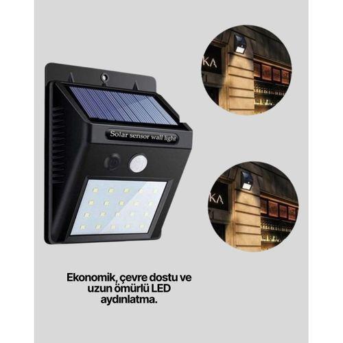 Ip65 Dayanıklı Solar Enerjili Dış Cephe Aydınlatma