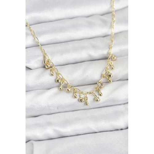 316L Çelik Zincir Gold Renk Kadın Kolye