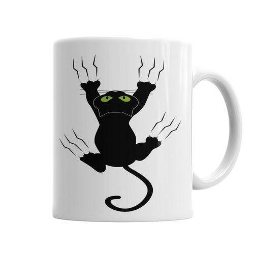 Gato Preto Cat Kedi Kupa Bardak Porselen