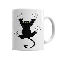 Gato Preto Cat Kedi Kupa Bardak Porselen