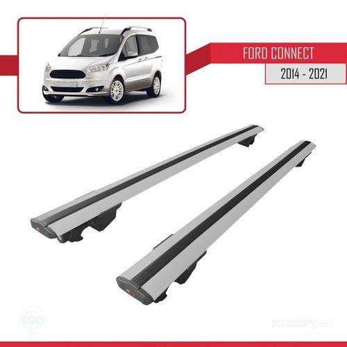 Ford Connect 2014-2021 Arası ile uyumlu HOOK Model Anahtar Kilitli Ara Atkı Tavan Barı GRİ